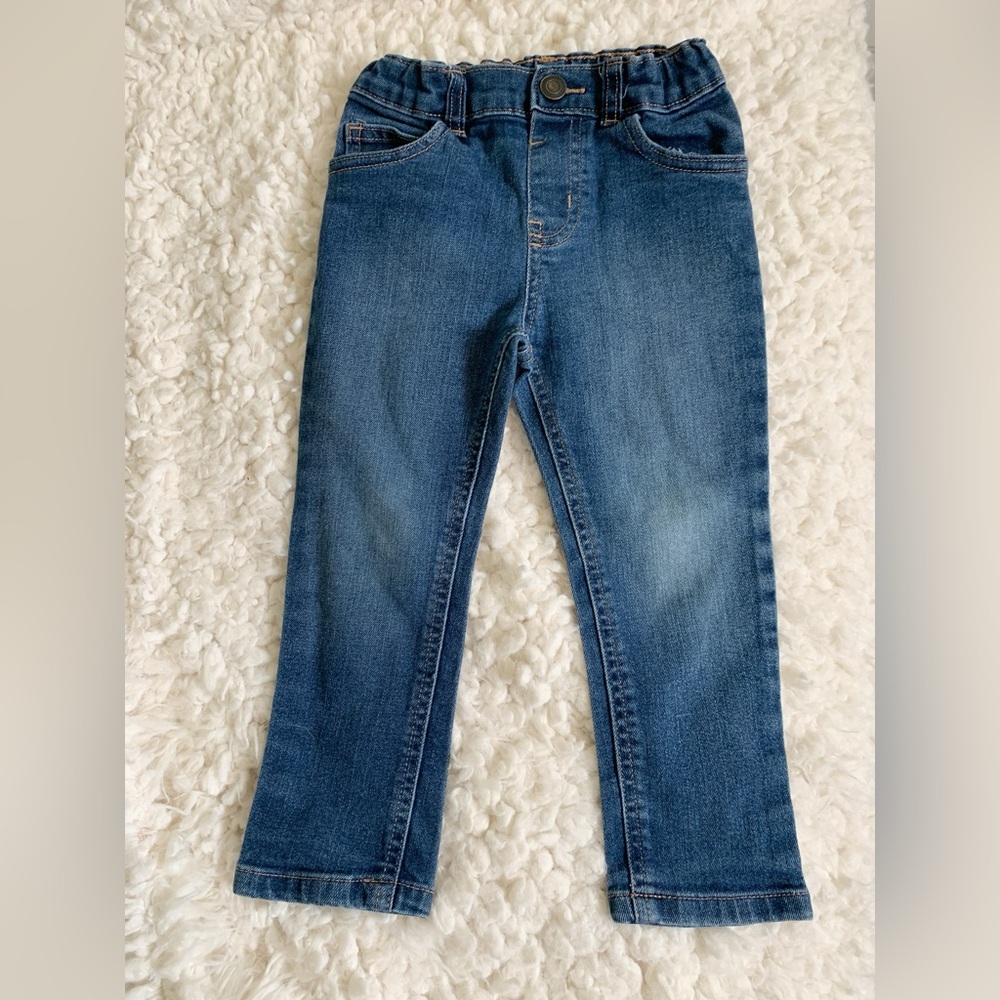 Garanimals Dark Blue Girls 3T Stretch Elastic Waist Denim Pants